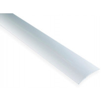 Saumalista Maler sileä, 5x40x2000mm, alumiini, tarra, valkoinen maalattu