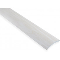 Eritasolista Maler sileä, 0-10mm, 6.2x41x2000mm, alumiini, tarra, valkosaarni