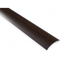 Eritasolista Maler sileä, 0-10mm, 6.2x41x2000mm, alumiini, tarra, tumma pähkinä