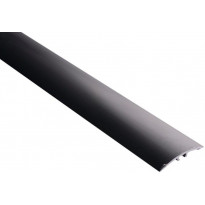 Eritasolista Maler sileä, 0-10mm, 5x40x2000mm, alumiini, tulppa, musta anodisoitu