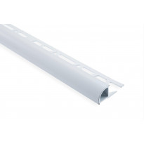 Laattalista Maler pyöreä, H12x26x2500mm, alumiini, valkoinen maalattu