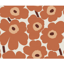 Tapetti Marimekko Unikko, oranssi, 0.7x10.05m