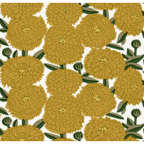 Tapetti Marimekko Primavera, okra, 0.7x10.05m