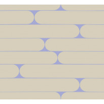 Tapetti Marimekko Putki, vaaleansininen/beige, 0.7x10.05m