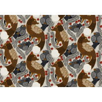 Tapetti Marimekko Ketunmarja, punertava, 0.7x10.05m