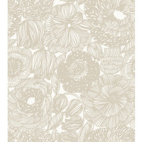 Tapetti Marimekko Kurjenpolvi, beige, 0.7x10.05m
