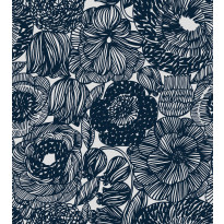 Tapetti Marimekko Kurjenpolvi, tummansininen, 0.7x10.05m