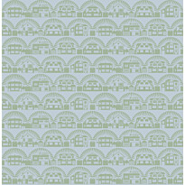 Tapetti Mini Moderns Metroland, 0.52x10m, paperi, sini-vihreä