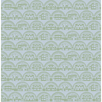 Tapetti Mini Moderns Metroland, 0.52x10m, paperi, sini-vihreä