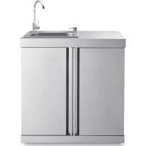 Kesäkeittiön tiskipöytä säilytyskaapeilla Myoutdoorkitchen Stainless Collection