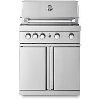 Vapaasti seisova kaasugrilli 4 poltinta ja infrapunalämmitin Myoutdoorkitchen Stainless Collection