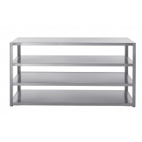 Kesäkeittiön työtasomoduuli hyllyillä Myoutdoorkitchen, 180 cm, ruostumaton teräs