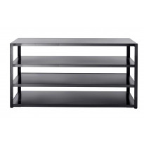 Kesäkeittiön työtasomoduuli hyllyillä Myoutdoorkitchen, 180 cm, musta