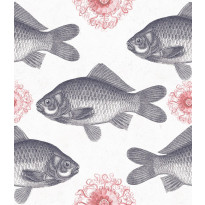 Paneelitapetti Mindthegap Fish Neutral, 1.56x3m