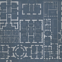 Paneelitapetti Mindthegap Chateau Blue, 1.56x3m