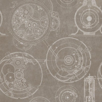 Paneelitapetti Mindthegap Horlogerie Taupe, 1.56x3m