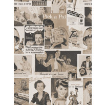 Paneelitapetti Mindthegap Retro Ads Sepia, 1.56x3m