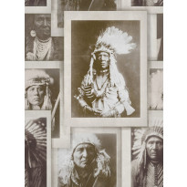 Paneelitapetti Mindthegap Indian Chiefs Sepia, 1.56x3m