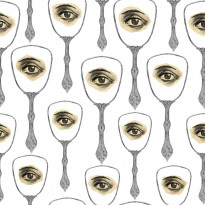 Paneelitapetti Mindthegap Mirror&#039;s Eye Neutral, 1.56x3m