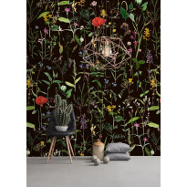 Paneelitapetti Mindthegap Aquafleur Anthracite, 1.56x3m