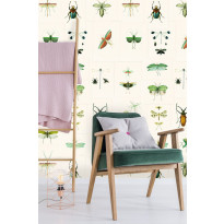 Paneelitapetti Mindthegap Entomology Green, 1.56x3m