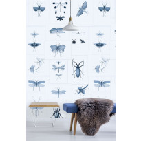 Paneelitapetti Mindthegap Entomology Blue, 1.56x3m