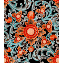 Paneelitapetti Mindthegap Floral Painting Dark, 1.56x3m