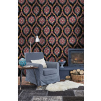 Paneelitapetti Mindthegap Ottoman, 1.56x3m, musta