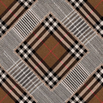 Paneelitapetti Mindthegap Checkered patchwork, 1.56x3m, ruskea