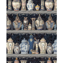 Paneelitapetti Mindthegap Ceramic Wonders, 1.56x3m, indigonsininen