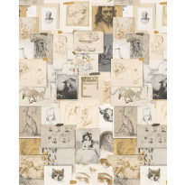 Paneelitapetti Mindthegap The Mood Board, 1.56x3m, beige