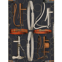 Paneelitapetti Mindthegap Equestrian Equipment, 1.56x3m, tumma
