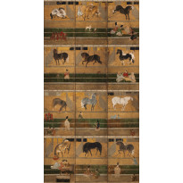 Paneelitapetti Mindthegap Horse Stable, 1.56x3m, ruskea