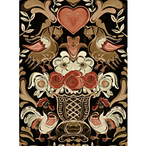 Kuvatapetti MindTheGap Goldene Henne, 1.56x3m, non-woven