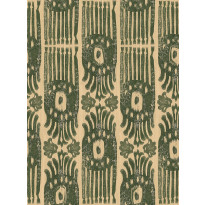 Tapetti Mindthegap Tribal Ikat, myrkynvihreä