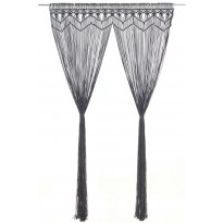 Macrame verho antrasiitti puuvilla 140x240cm
