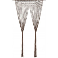 Macrame verho harmaanruskea 140x240cm puuvilla