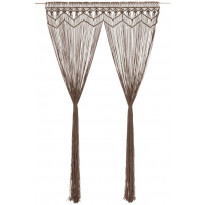 Macrame verho harmaanruskea puuvilla 140x240cm