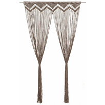 Macrame verho puuvilla harmaanruskea 140x240cm