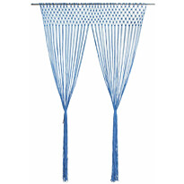 Macrame verho sininen 140x240 cm puuvilla
