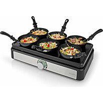 Nedis FCRA300FBK8 - Grill Raclette z akcesoriami 1400W/230V