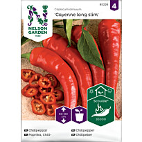 Chilipaprika Nelson Garden Cayenne Long Slim, siemenet