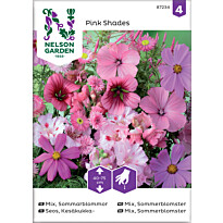 Kesäkukkaseos Nelson Garden, roosan väriset kukat, siemenet
