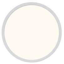 LED-plafondi Nordlux Oja, Ø294mm, 3000/4000K, valkoinen