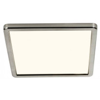 LED-plafondi Nordlux Oja Square, 294x294mm, 3000/4000K, harjattu nikkeli 