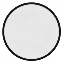 LED-plafondi Nordlux Oja, Ø424mm, IP54, 3000/4000K, musta