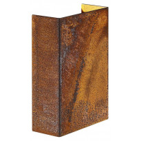 LED-ulkoseinävalaisin Nordlux Fold 10, IP54, corten-teräs