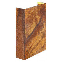 LED-ulkoseinävalaisin Nordlux Fold 15, IP54, corten-teräs