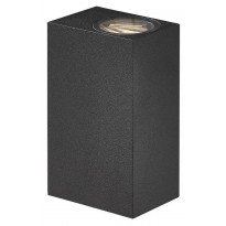 LED-ulkoseinävalaisin Nordlux Asbol Kubi, IP44, musta 