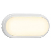 LED-ulkovalaisin Nordlux Cuba Bright Oval, 205x100mm, IP54, valkoinen